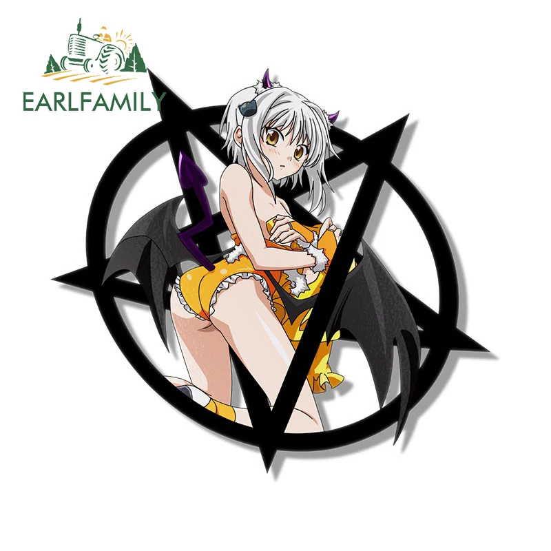 EARLFAMILY 13 см X 12 см Devil Koneko автомобильные наклейки индивидуальные солнцезащитные наклейки милые аниме декор багажника мотоцикла виниловая автомобильная пленка