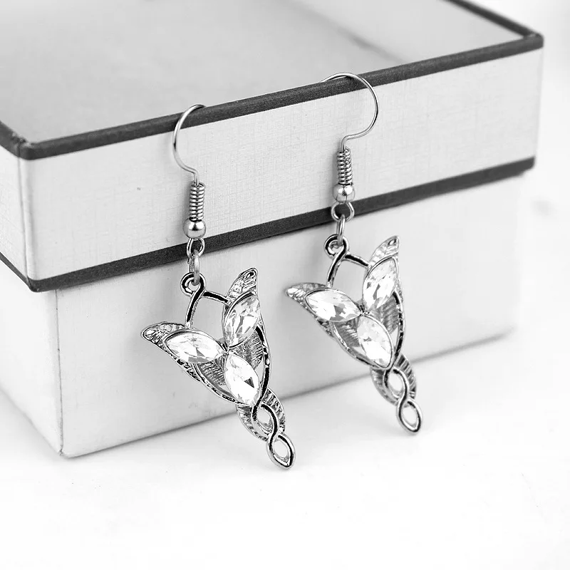 Фото Arwen Evenstar овальные серьги-капли с кристаллами и стразами, посеребренные серьги принцессы для женщин, висячие серьги №2