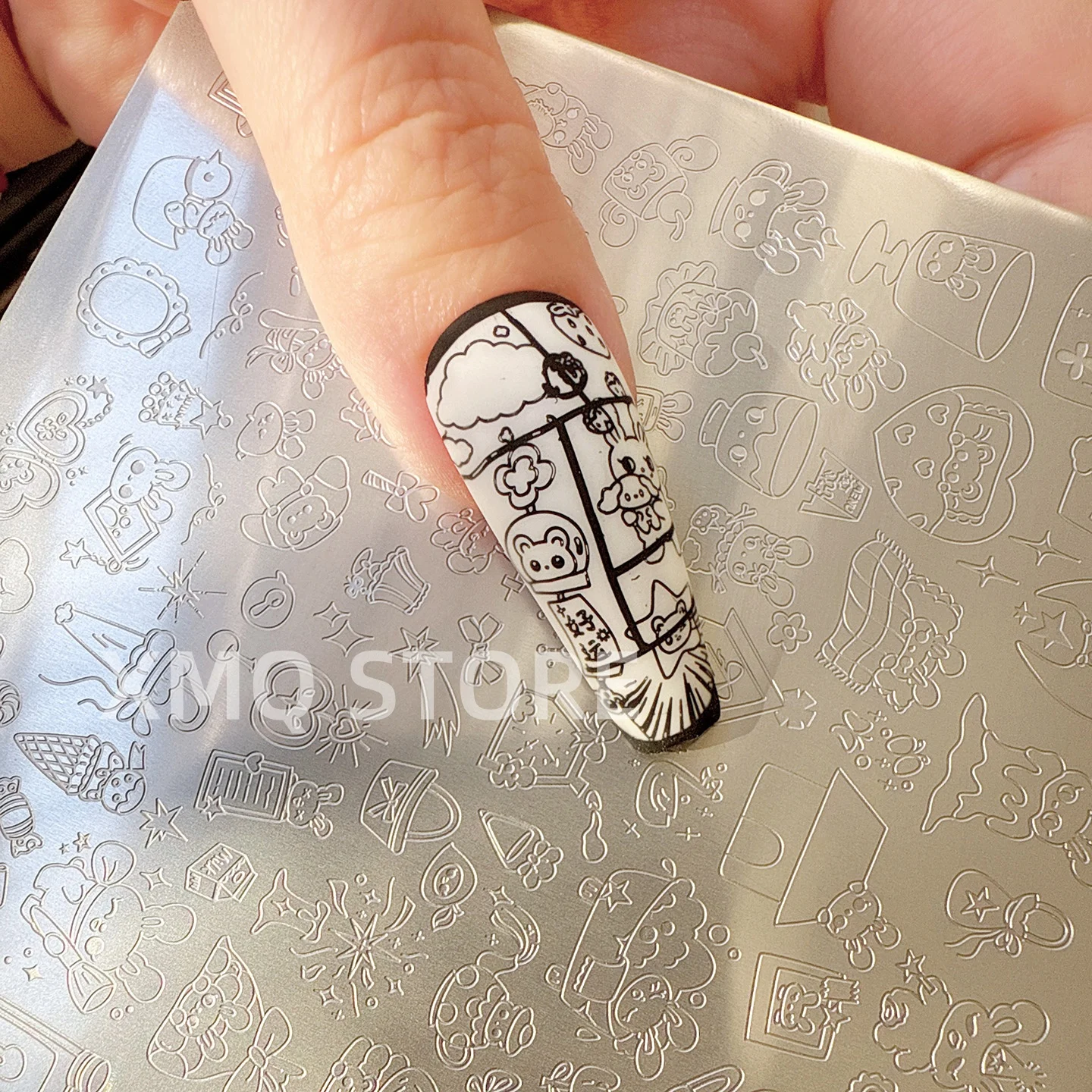 Фото XMQ NAIL ART СТЕМПИРУЮЩИЕ ПЛАТКИ КАРТОНОВЫЕ ТЕМПЕРАТУИ МИЛЫЕ ДИЗАЙНЫ №2