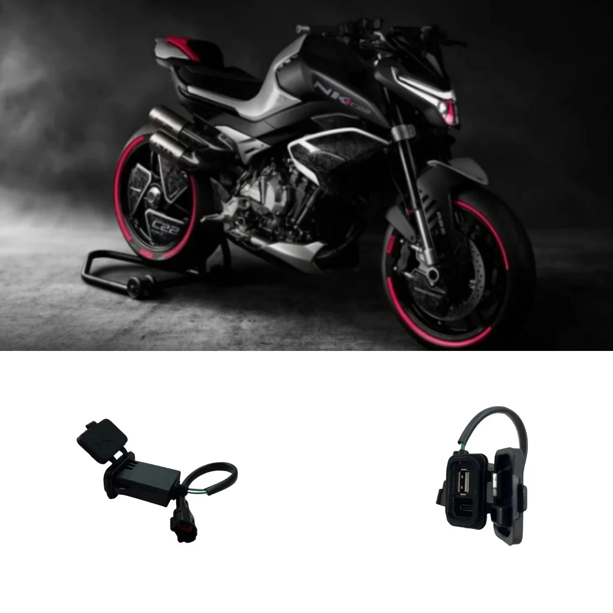 Для 2023 CFMoto 450ss 450sr 450nk оригинальный модифицированный импульсный разъем USB-разъем водонепроницаемый