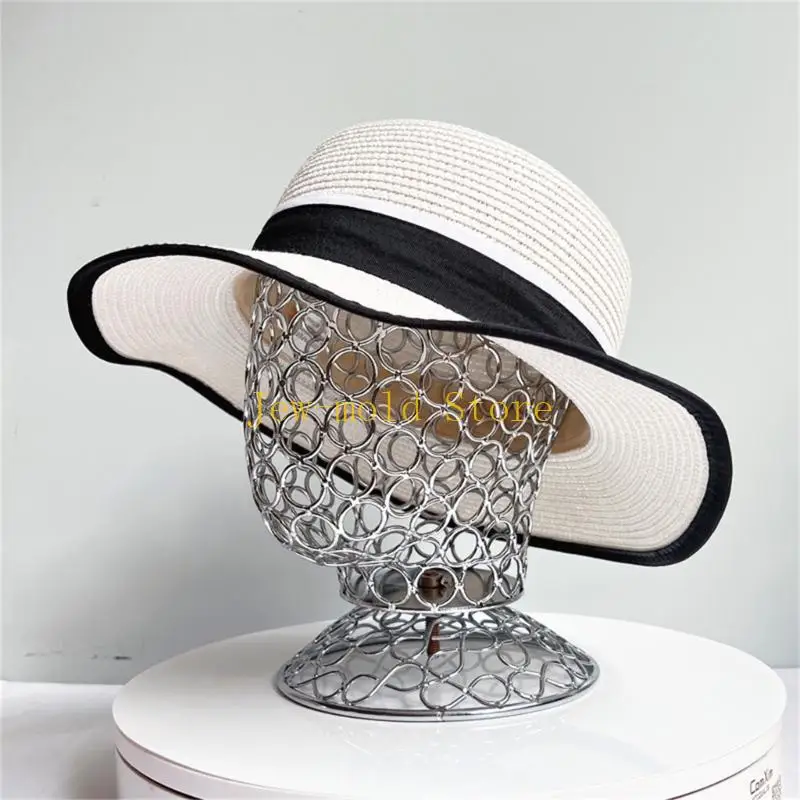 Фото C71B Creative Iron Art Art Stand Mannequin Head Hollow Iron Hat Rack Подходит для шляпы №4