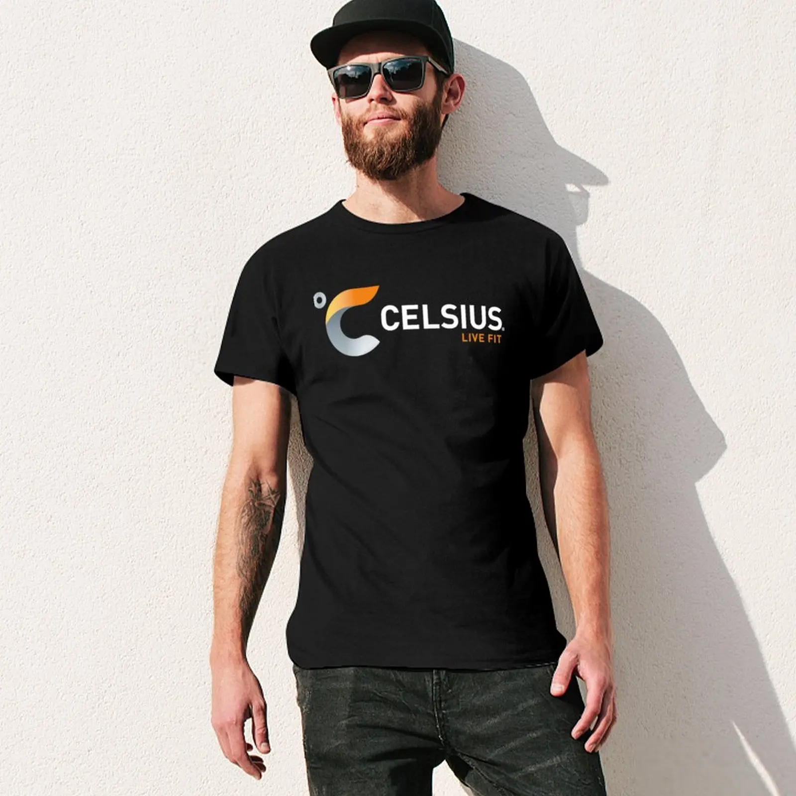 Фото Футболка с логотипом Celsjusza Life Fit для мальчиков с животным принтом, футболка большого размера с графическим рисунком, милые топы, мужская дизайнерская футболка №3