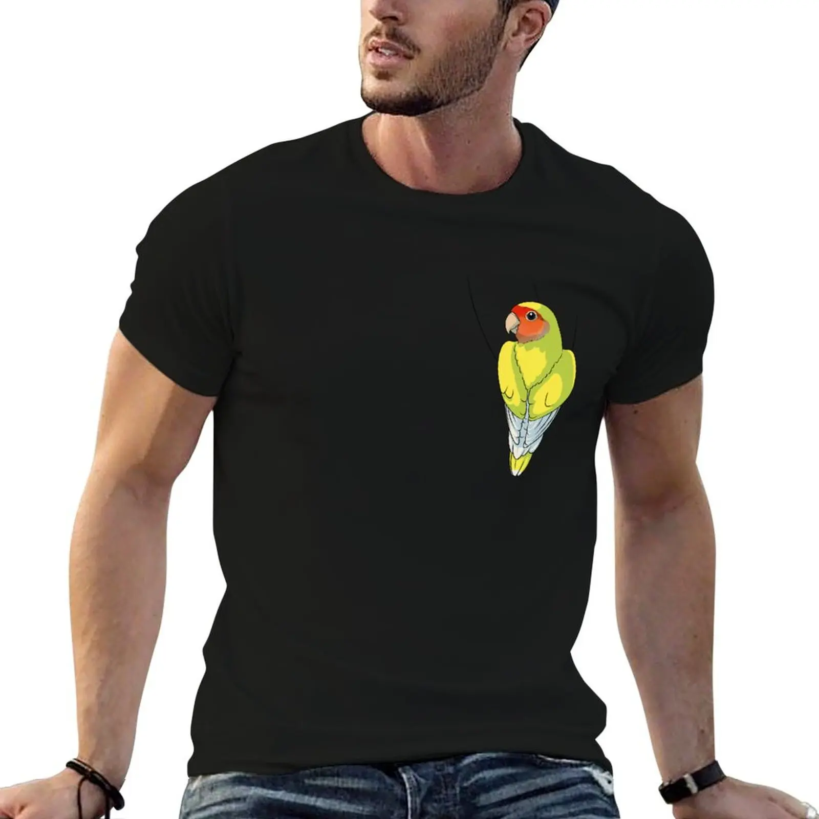 Футболка Lutino Peach-Faced Lovebird, уличная одежда, милая одежда, мужские большие и высокие футболки
