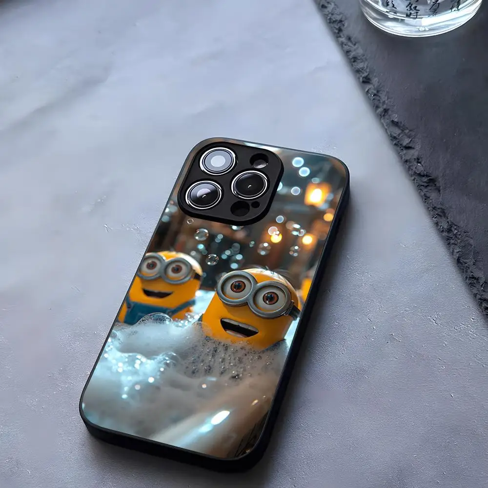 Чехол M-Миньоны из закаленного стекла для iPhone 13 14 12 15 11 Pro XS Max Plus Mini X XR 8 7 6s SE2020 (art.: 3920c8c869f69) - 3920c8c869f69