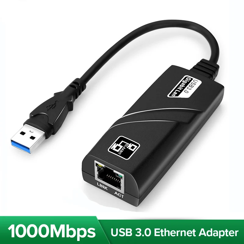 Проводной адаптер USB 3.0 типа C USB к Rj45 Lan Ethernet, 1000 Мбит/с, сетевая карта RTL8153 для ПК, Macbook, ноутбука, Windows 10/11