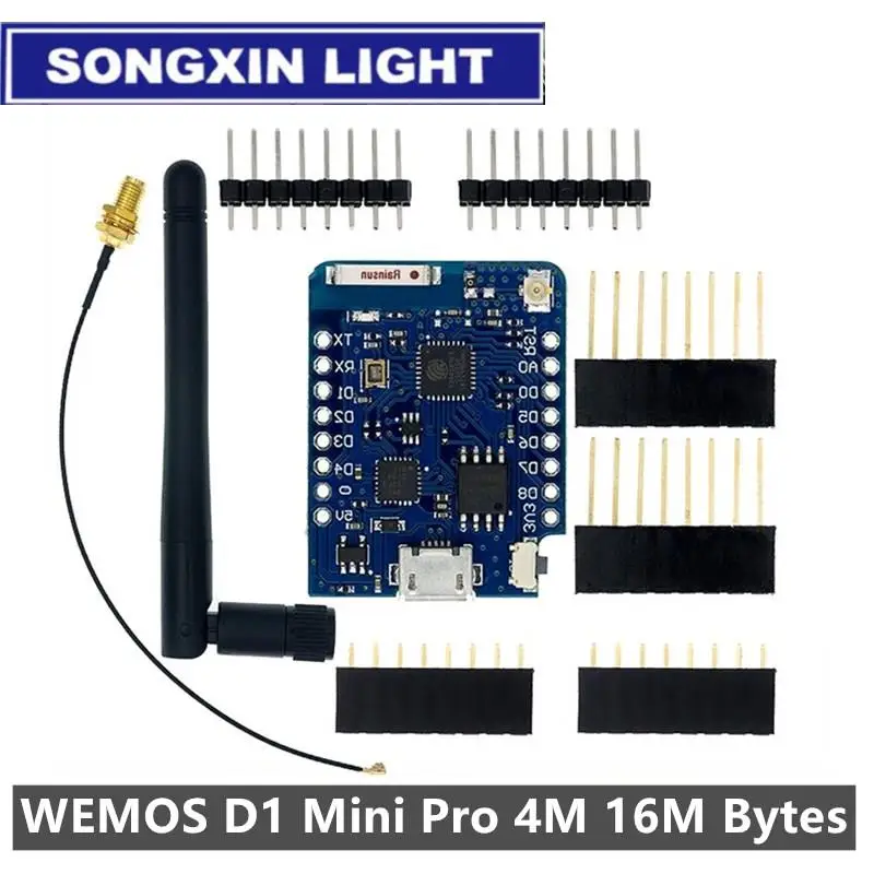D1 MINI WEMOS Pro 4M 16M байт внешний антенный разъем на основе NodeMCU ESP8266 ESP-8266EX CP2104 WIFI макетная плата Micro