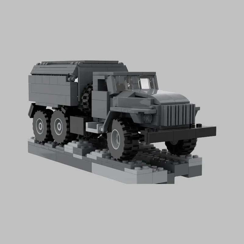 Фото MOC Урал Транспортный Грузовик Маленькие Частицы Собранный Строительный Блок Детская Головоломка Тренировка Мозга Кирпичи Игрушка №4
