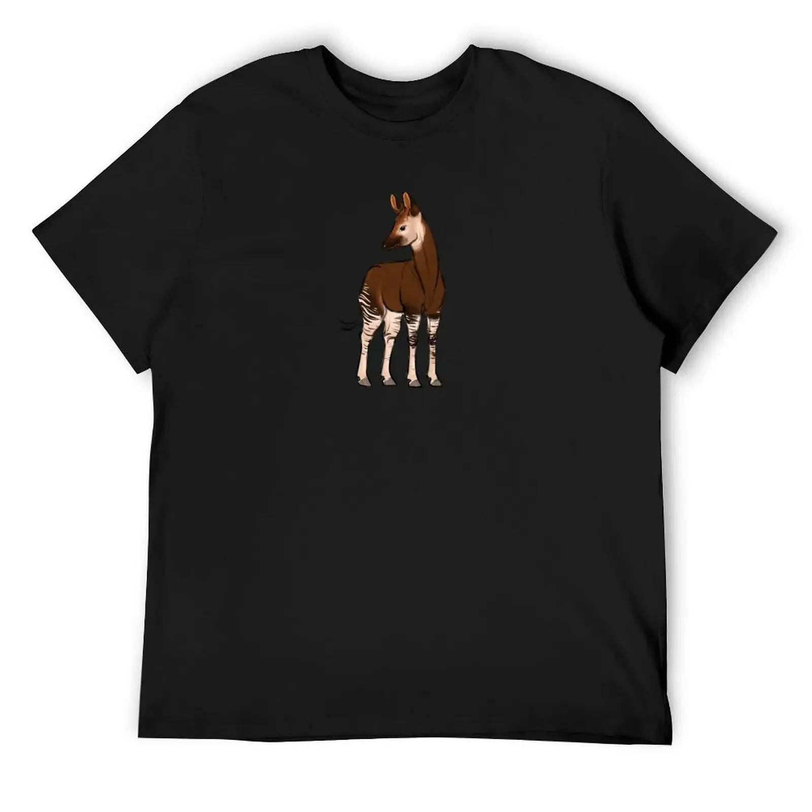 Футболка Friend okapi, синяя арховая графика, топы больших размеров, мужская футболка