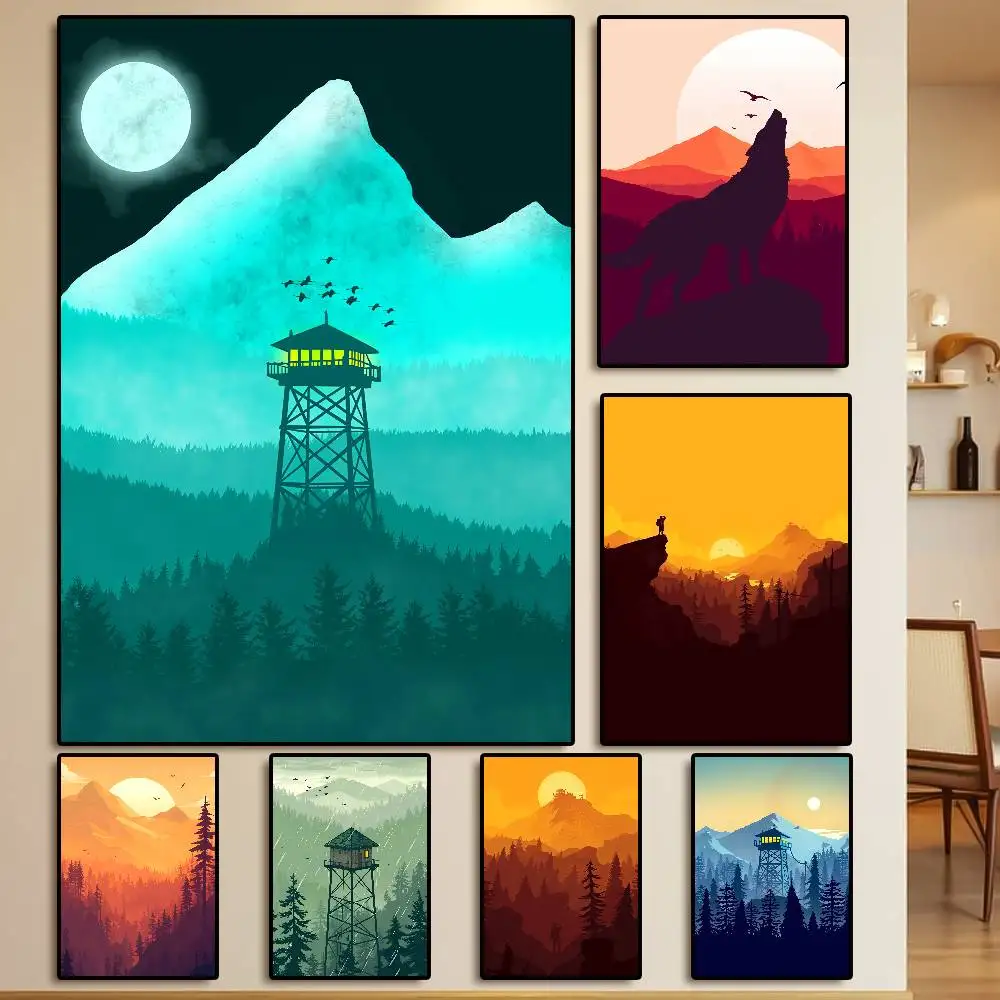 Игра F-Firewatch постер HD Art липкая стена водонепроницаемый дом гостиная спальня бар эстетическое украшение