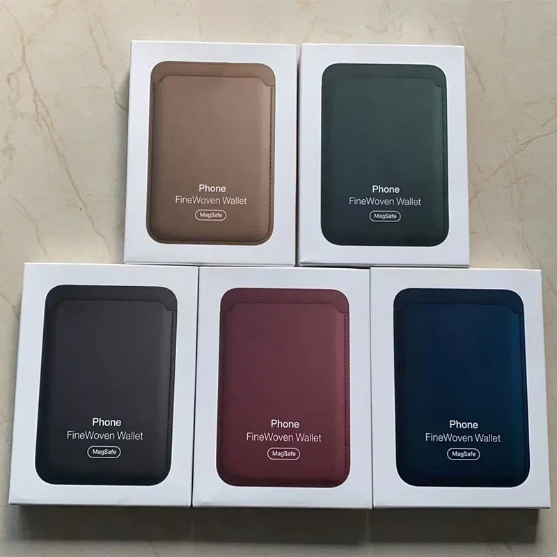 Официальный с коробкой, тонкий тканый чехол-кошелек для карт для iPhone 15 Pro Max 15 Plus для Apple 14 13 12 Pro, магнитные Чехлы Magsafe