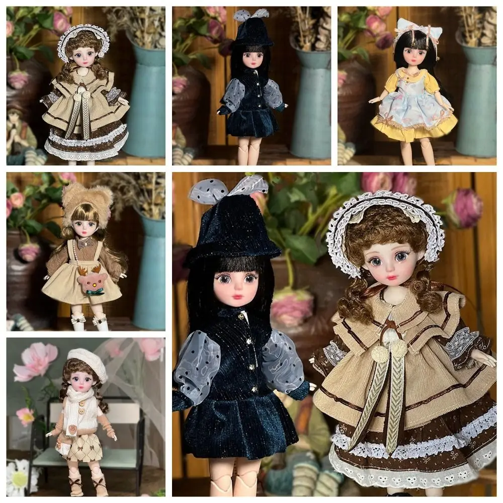1 комплект 1/6 SD 30 см Bjd Doll с одеждой Привлекательные глаза с париком Макияж Принцесса Одеваются BJD Куклы Шаровые шарнирные длинные волосы