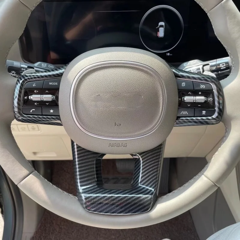 Для Kia Autonival Ka4 2025 2024 2023-2020/Sorento Mq4 рамка рулевого колеса авто аксессуары из углеродного волокна защитные внешние средства