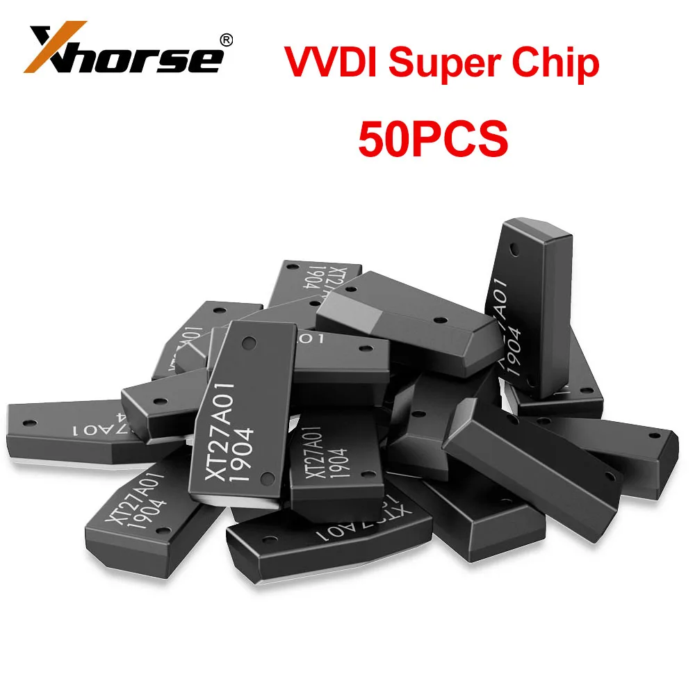 Транспондер Xhorse VVDI Super Chip XT27A01 XT27A66, поддержка перезаписи для VVDI2/VVDI MAX/VVDI MINI, 50 шт./партия