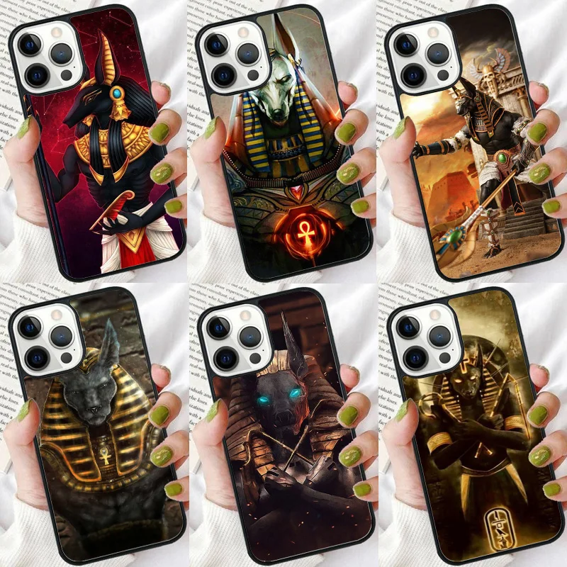 Egypt God Horus And Anubis Phone Case For iPhone 16 15 14 plus XR XS 11 12 13 Pro max Bumper Shell Cover coque
