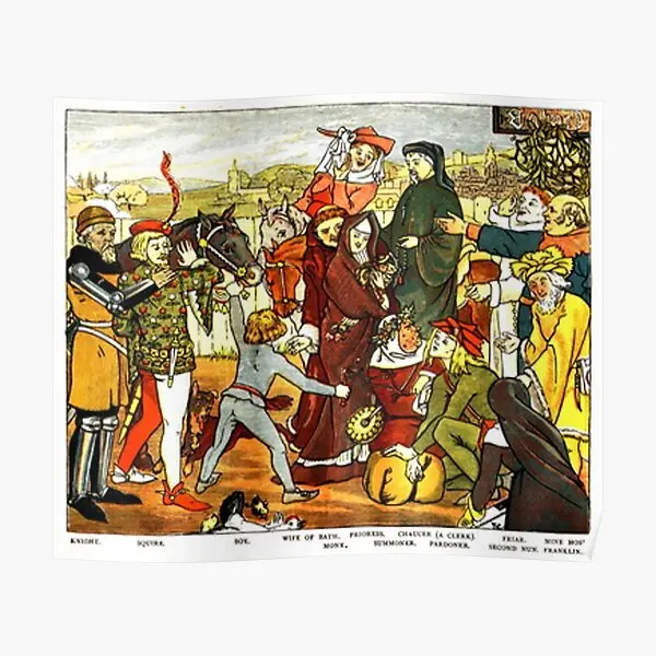 Плакат Chaucer Is Canterbury Tales, Современная печать на стене, винтажное украшение, картина, смешная картина, домашняя роспись, искусство комнаты без рамки