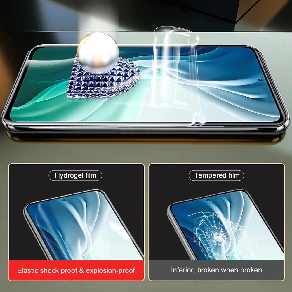 Фото Гидрогелевая пленка 3 шт. для Redmi Note 11 12 Pro 5G 11S A1, защитная пленка для экрана Xiaomi Redmi Note 10 Pro, 10S, 9S, 9, 8, 9A, 9C, 10A, 10C, пленка №2