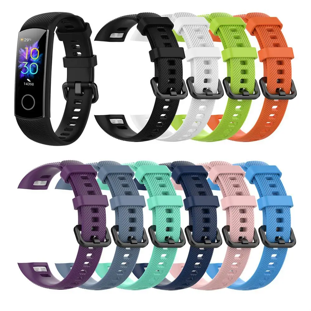 Ремешок для часов Honor Band 5 4, силиконовый ремешок, смарт-браслет, сменный браслет для Huawei Honor Band 5/4 Correas, аксессуары