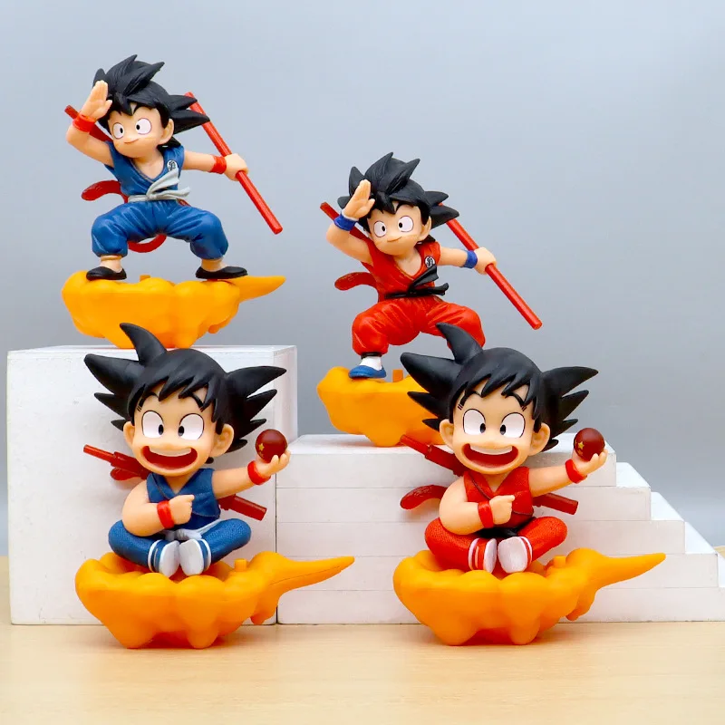 Фото Фигурки из аниме «Драконий жемчуг» Somersault, облака, сидя, статуэтка Goku Q Version, модель, ПВХ экшн-фигурка, детская игрушка, подарки №2