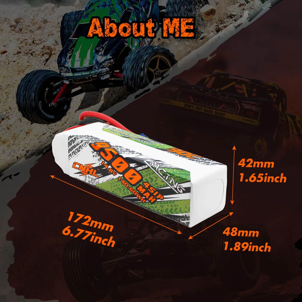Фото CNHL Lipo 4S 14,8 V аккумулятор 9500mAh 90C с разъемом QS8 для планшетов №3