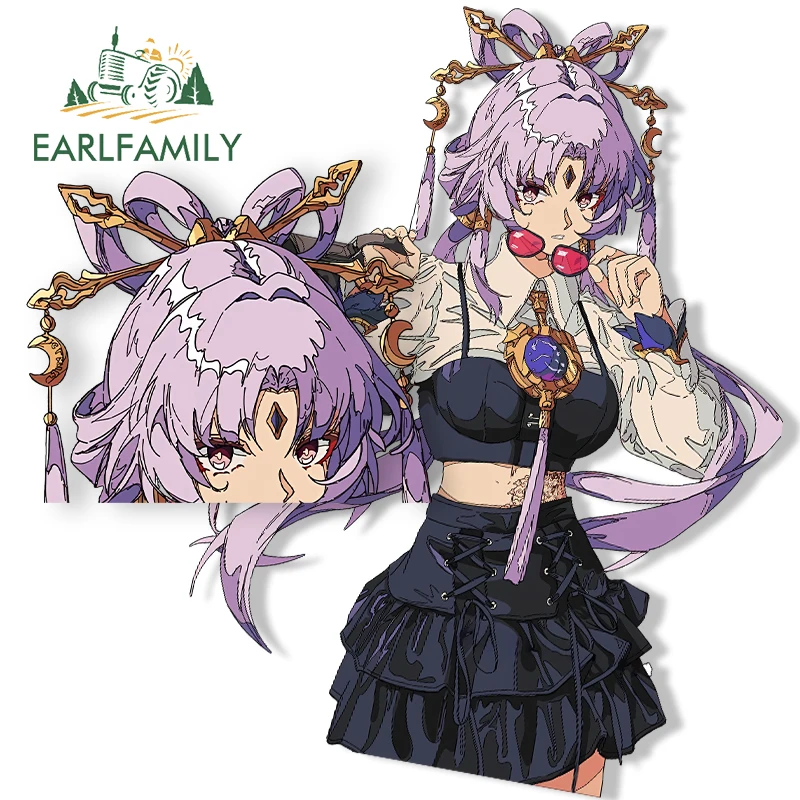 EARLFAMILY 13 см x 9,8 см Fu Xuan Honkai Star Rail Fanart Автомобильная наклейка оригинальная аниме девушка Peeker граффити Солнцезащитная графика