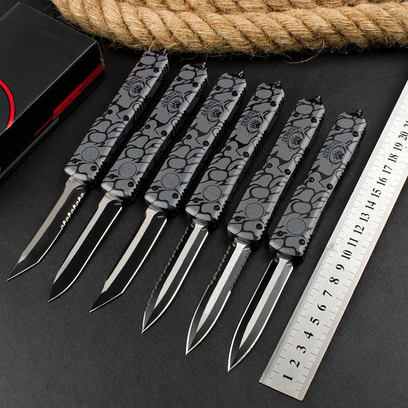 Фото UTX UT 85 серия микро Ultra OTF Tech Нож EDC самооборона военные тактические ножи Pocketknives D2 лезвие с двойным краем UT85 черный №1