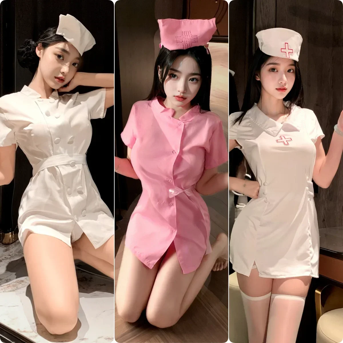 Комплект костюма для ролевых игр - комплект нижнего белья Sexy Maid/Office Lady/Cheongsam, озорные и милые аксессуары для чулок
