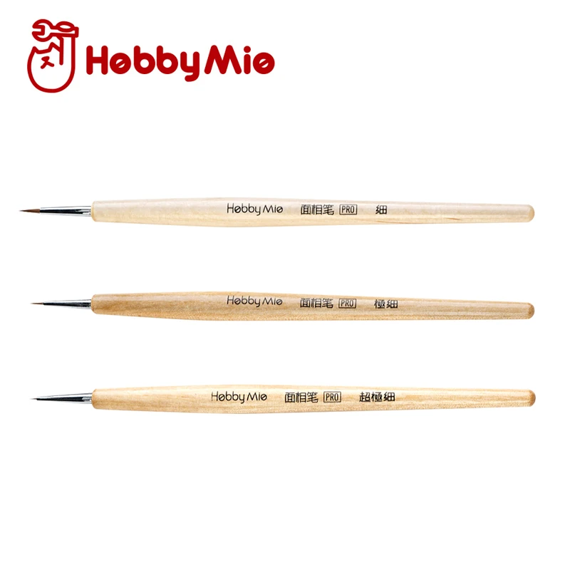 HOBBY MIO Face Pen PRO Кисть для моделирования Тонкие/экстратонкие/ультратонкие заостренные кисти Модельная фигурка Раскраска Ручка для рисования Инструменты для рукоделия