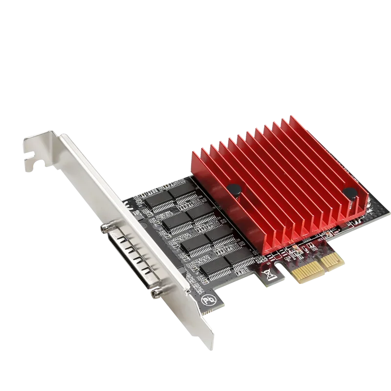 Фото PCIE X1–8 портов RS232 DB9 Последовательная карта с вентиляторным кабелем Asix Mcs9900 Чипсет Pcie Высокоскоростной адаптер расширения Com Card №3