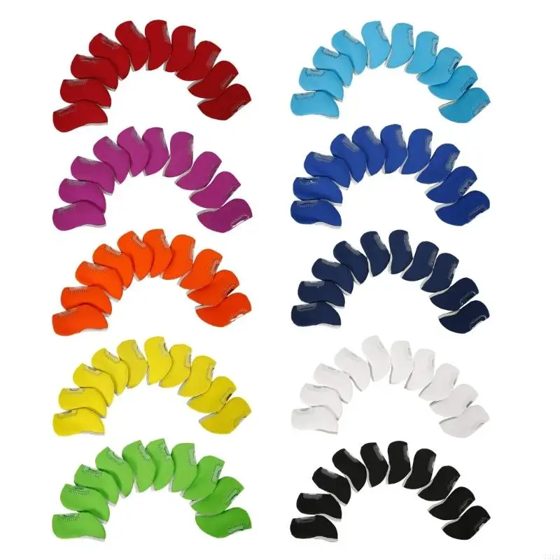 T3LD 10PC Neoprene Golf Pulter Covers Golf Iron Iron Head Covers Golf Club Iron Checkers