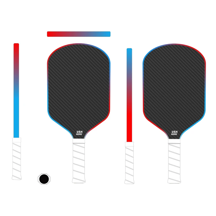 Фото Оптовики Thermoformed Gen 3 T700 Усапа из углеродного волокна Pickleball Paddle с сердечником ведущего и Max Spin №5