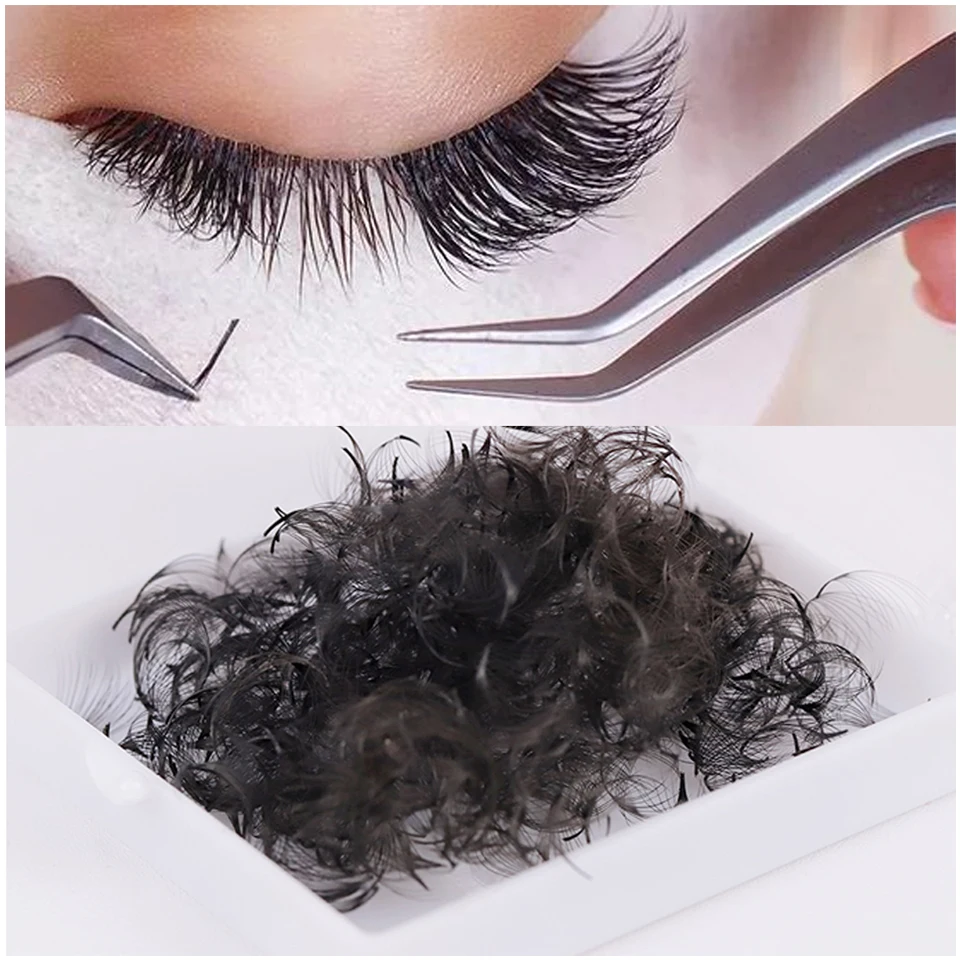 Готовые заостренные базовые тонкие объемные ресницы lashprof с тонкими корнями и узкими стержнями для наращивания, русские объемные ресницы