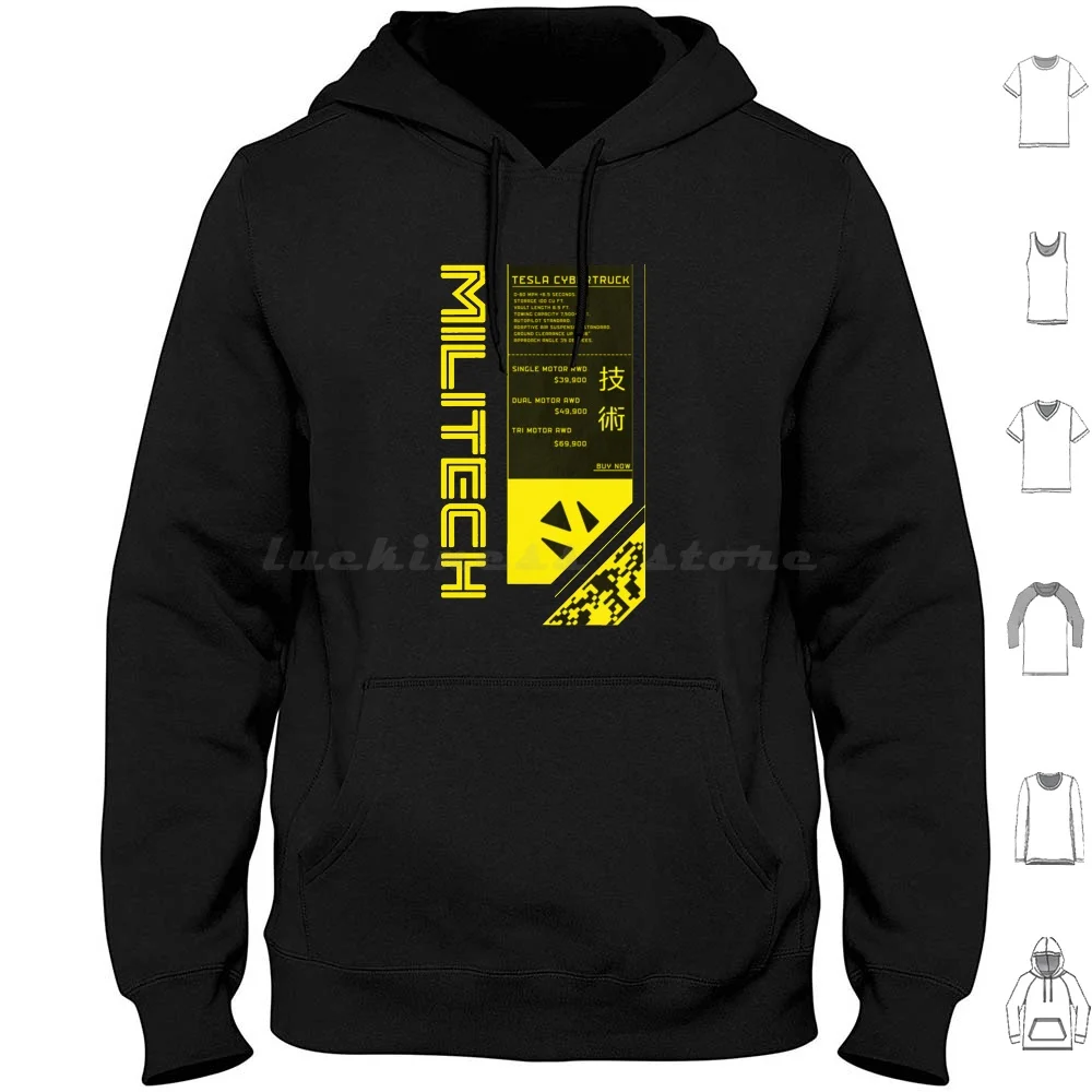 Классическая толстовка Militech из хлопка с длинными рукавами для видеоигр Sci Fi Arasaka Corporation Arasaka Logo Keanu Reeves Militech