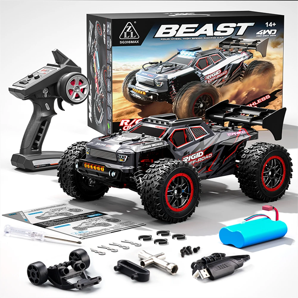 ZLL SG316MAX/PRO 1/16 2,4G 4WD 80 км/ч Матовый/бесщеточный радиоуправляемый автомобиль Светодиодный светильник Внедорожный альпинистский грузовик Высокоскоростные автомобили Модель RTR