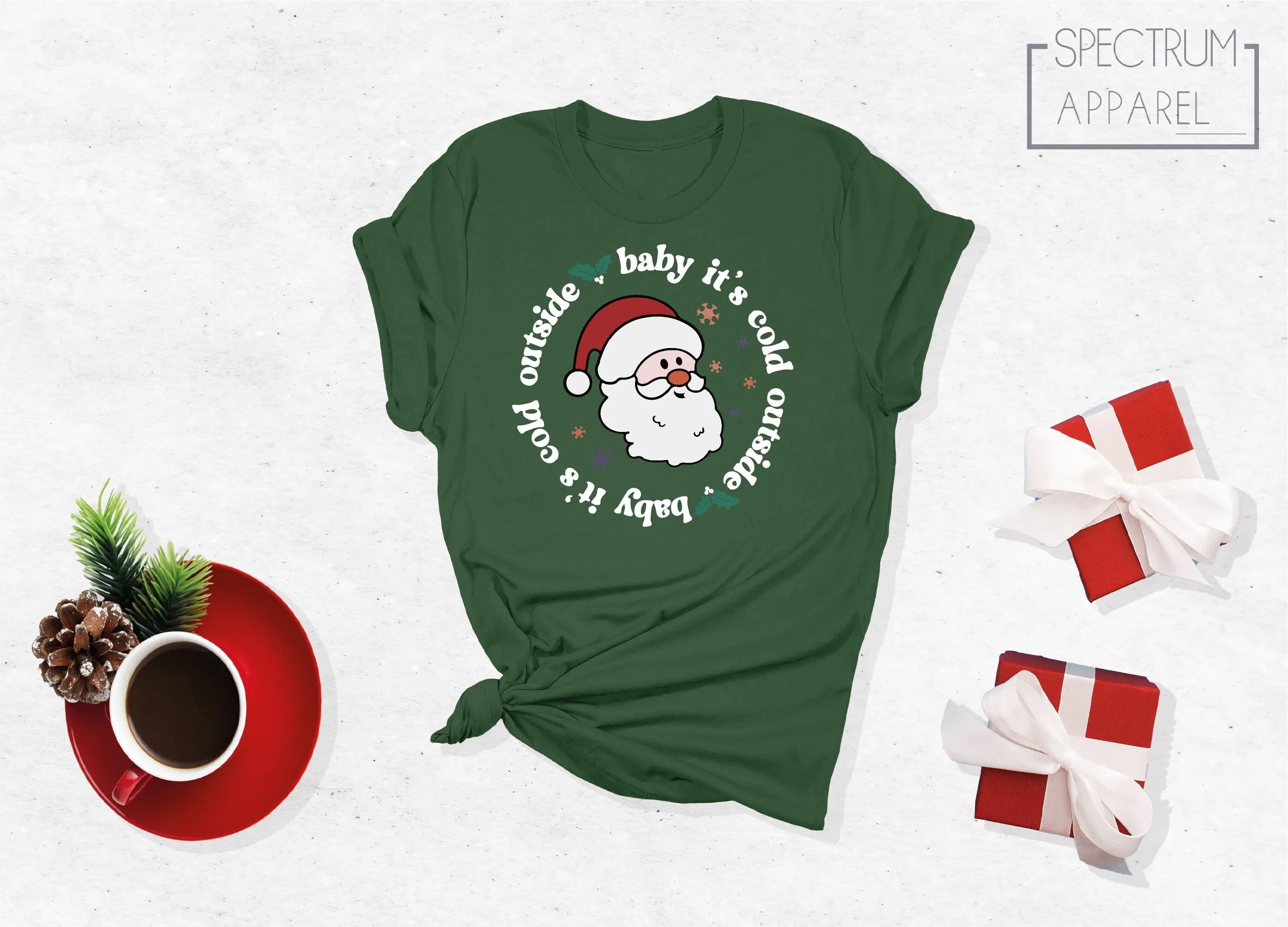 Футболка Baby It's Cold Outside Santa Claus Christmas S