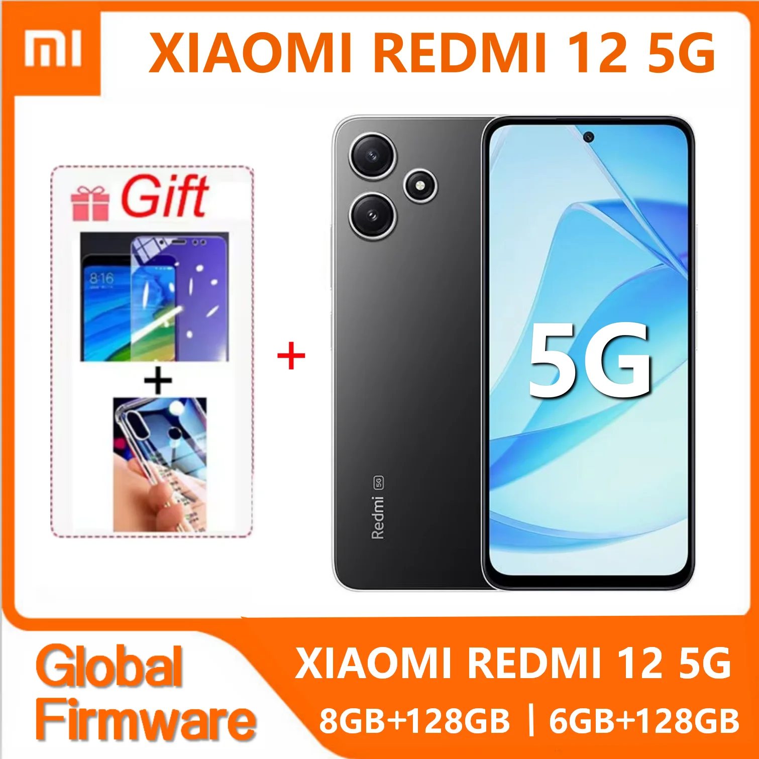 Global Rom, оригинальный аккумулятор Xiaomi Redmi 12 5G, 5000 мАч, смартфон Snapdragon 4 Gen2, 50 МП, четырехкамера, 6,79 дюйма, ЖК-телефон