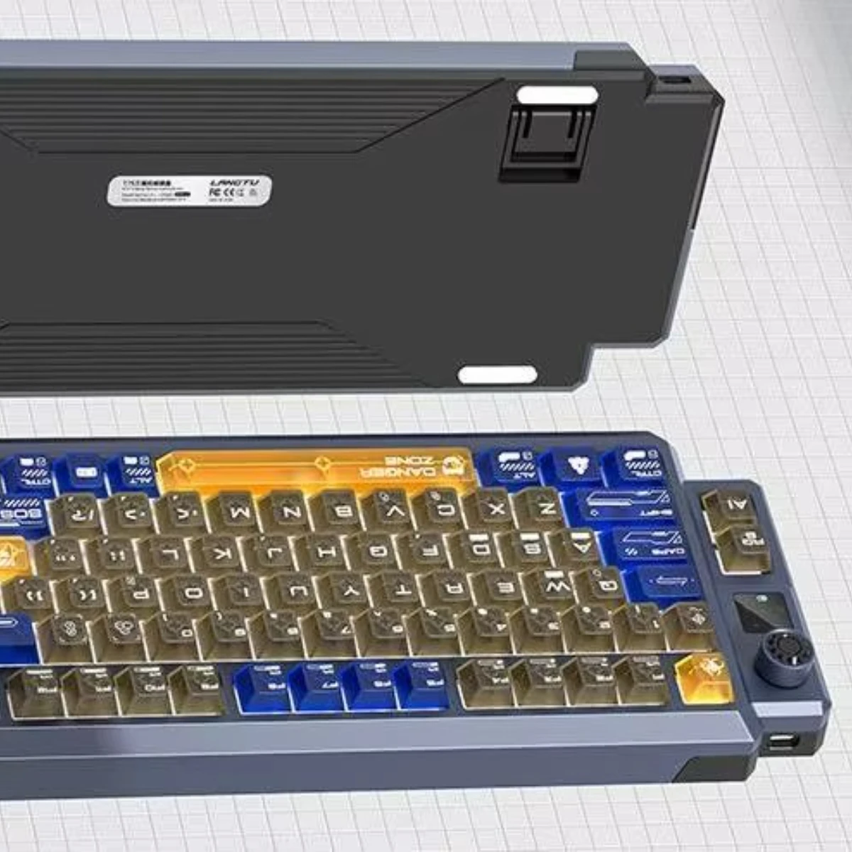 Трехрежимная механическая клавиатура Langtu T75 — беспроводная и проводная, перезаряжаемая, матовая прозрачная клавиатура — игровая клавиатура на заказ