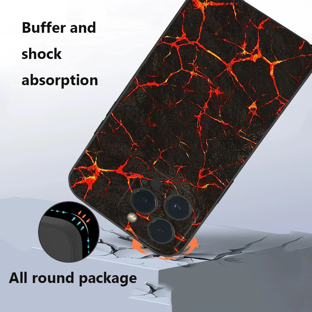 Фото Чехол для телефона Minimalism Stule Hot Magma для IPhone 16 15 14 13 12 Mini 11 Pro XS Max X XR SE5 6 7 8 Plus, мягкий силиконовый чехол №2