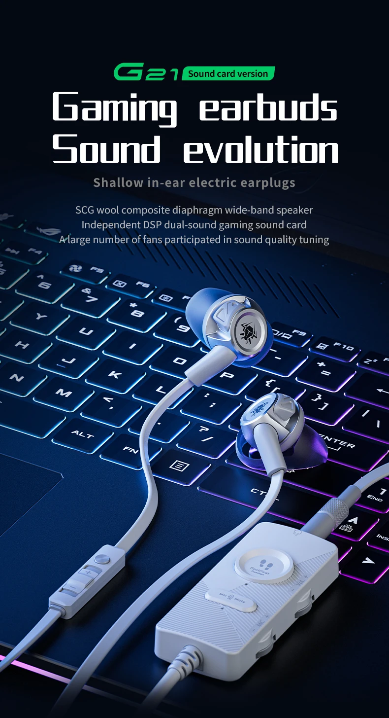 Полунаушники Plextone G21, алюминиевые Игровые наушники для мобильных телефоновПК с микрофоном (дополнительная звуковая карта) (art.: 3920c7226c03d) - 3920c7226c03d