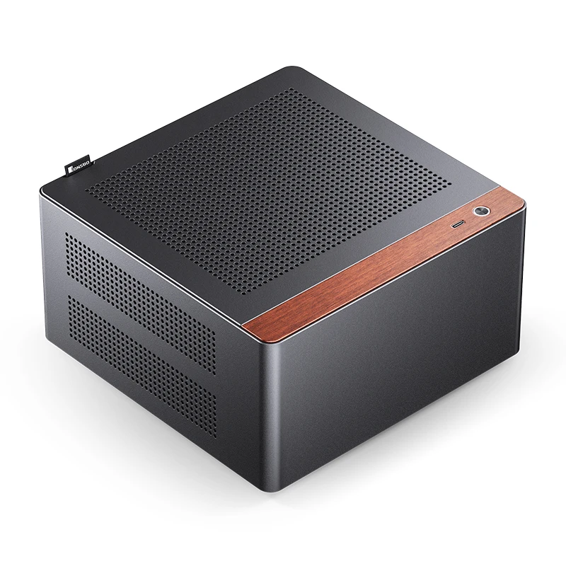 Мини-настольный чехол JONSBO NV10 N10 ITX (корпус из алюминиевого сплава 3,3 мморех из северного американского черного орехаверсия ITXадаптерный кабель PCIE4.0) (art.: 3920cc49fa0cf) - 3920cc49fa0cf