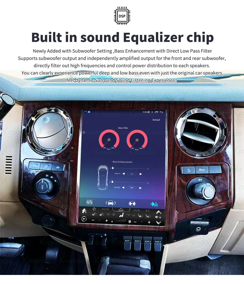 Фото Автомобильный DVD-плеер Krando, развлекательная система для Ford F-250 F-350 F-450 Super Duty 2008-2016, автомобильная навигация, WIFI GPS №4