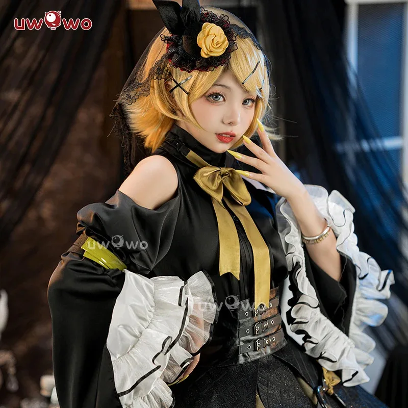 Фото Qq28LQIN АКЦИЯ UWOWO Kagaminee Rinn x Rascal Collab Witchh Gothicc Хэллоуин Косплей Костюм №4