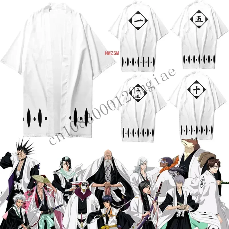 Аниме Bleach Gotei 13 Kyoraku Shunsui, карнавальный костюм, мужской плащ, халат, ролевая игра, фантазия, карнавальная одежда на Хэллоуин для Dis CMM221