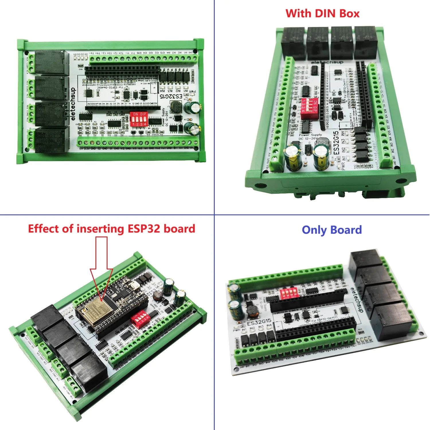 Базовая пластина ESP32-DevKitC NTC AI AO DI DO Многофункциональная макетная плата WIFI RS485 Плата дистанционного управления ввода-вывода для Arduino PLC (art.: 3920d23dea992) - 3920d23dea992