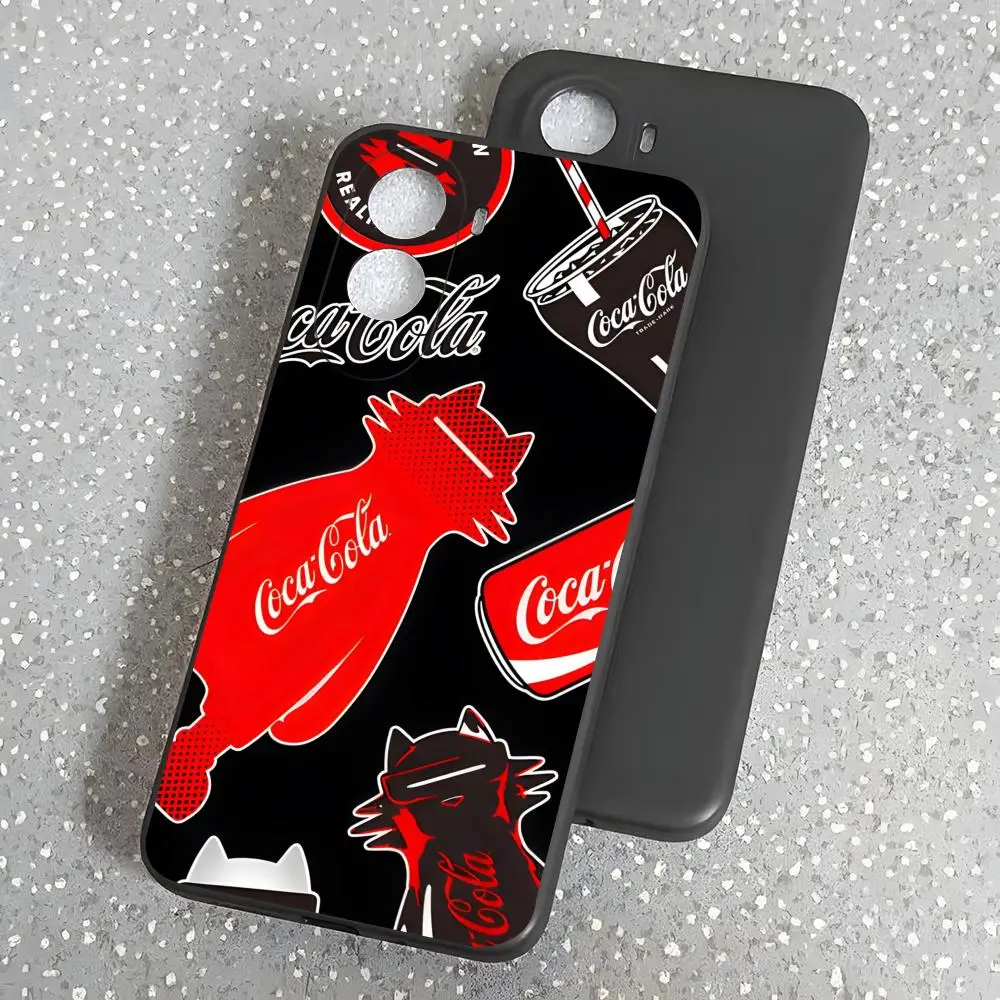 Чехол для телефона C-Coca-Fashion Cola для Poco M7 M6 M5 S M4 F7 Ultra F6 F5 X7 X6 X5 X4 GT Pro, черный мягкий корпус