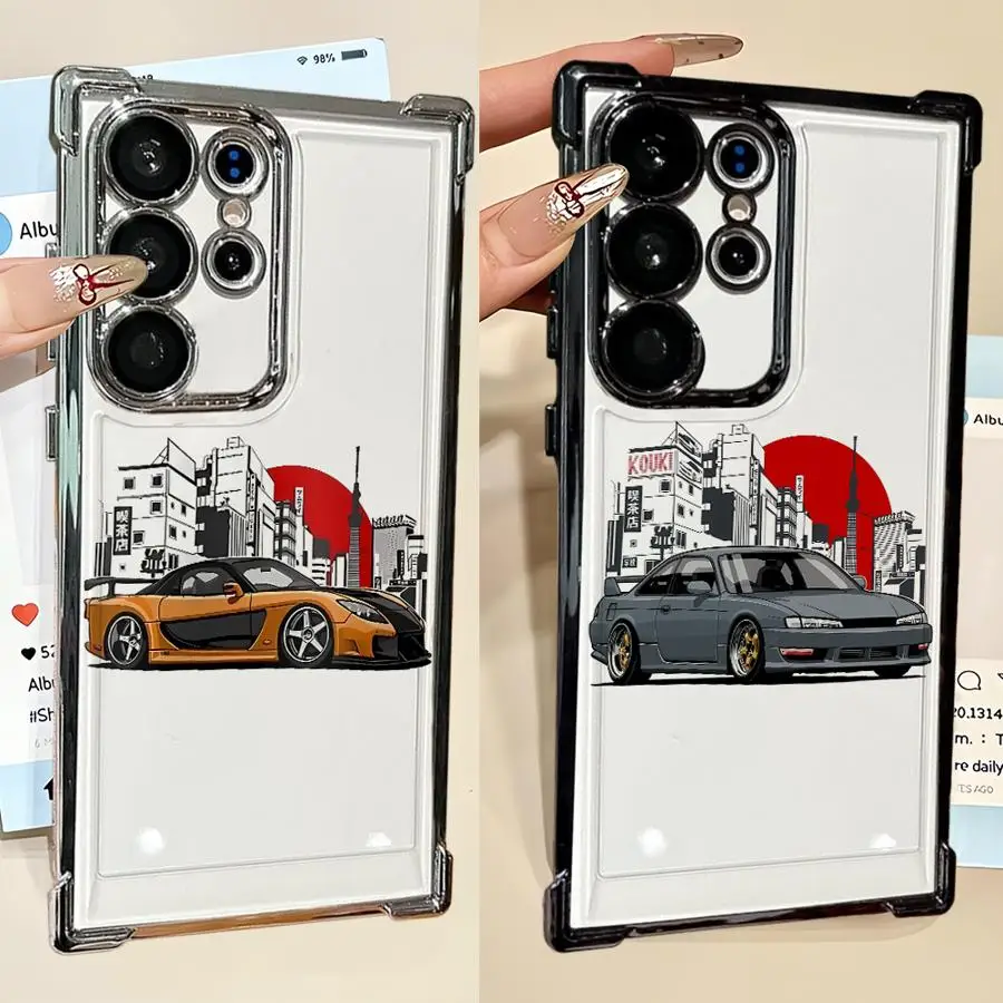 Крутой супер автомобильный чехол для телефона Samsung Galaxy S23 S21 Plus S20 FE S22 Ultra S24 S25 Edge Soft Cover