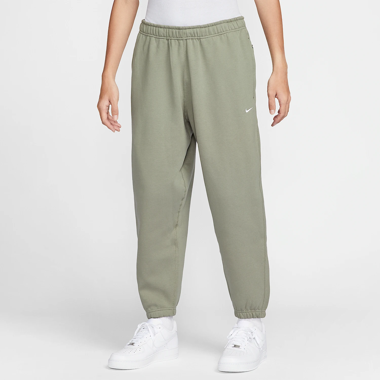 Оригинальные мужские свободные флисовые брюки Nike Solo Swoosh с манжетами DX1365-320