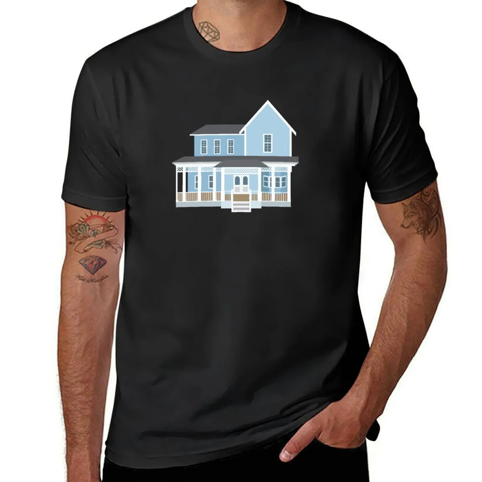 Футболка Lorelai and Rory's House с принтом животных для мальчиков, мужские футболки для тренировок
