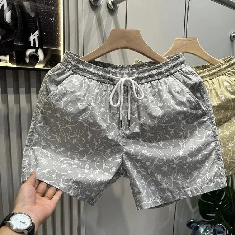 Мужские короткие брюки на шнурке, свободные широкие пляжные шорты для мужчин с карманами, мешковатые летние шорты без логотипа Xl, тонкие новые брюки 2025