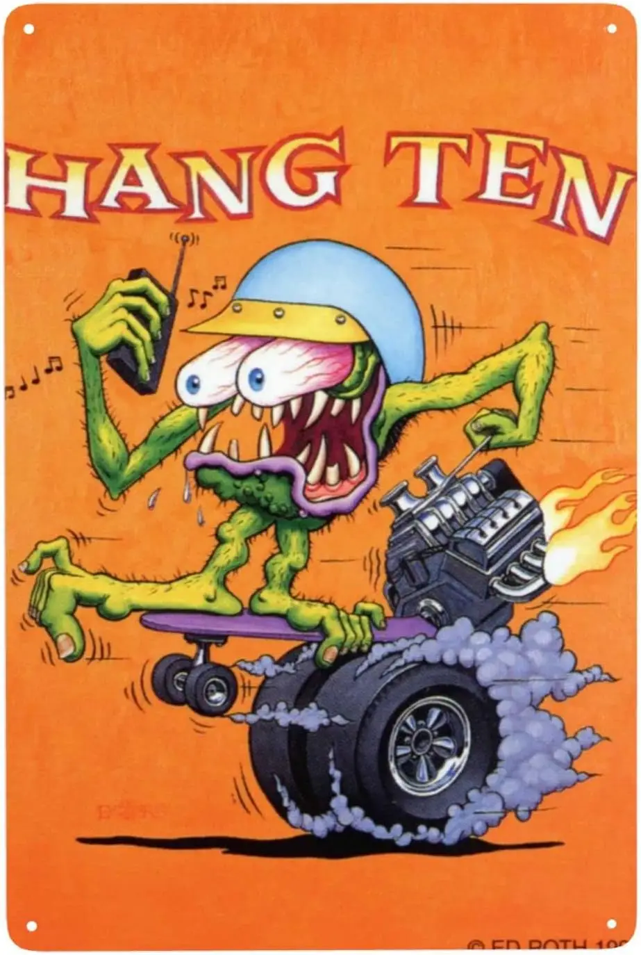 1p, Super Vegas Snooze Ya Lose Rat Fink Ed Roth Big Daddy Daddy Roth Металлический знак Гаражные знаки-алюминий