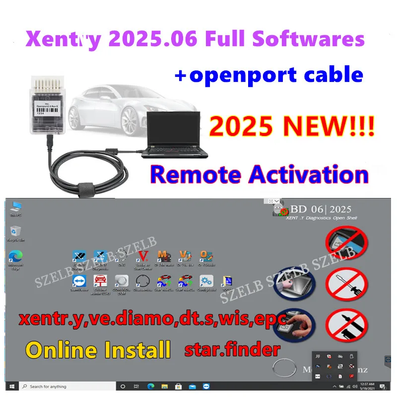 2025.06 Новейшие мягкие средства Xentry DT.S, WIS,EPC Vediamo с Tactrix Openport 2.0 J2534 Диагностический инструмент сканера для автомобилей Ben.z